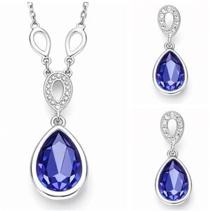 Swarovski Crystals Teardrop Necklace